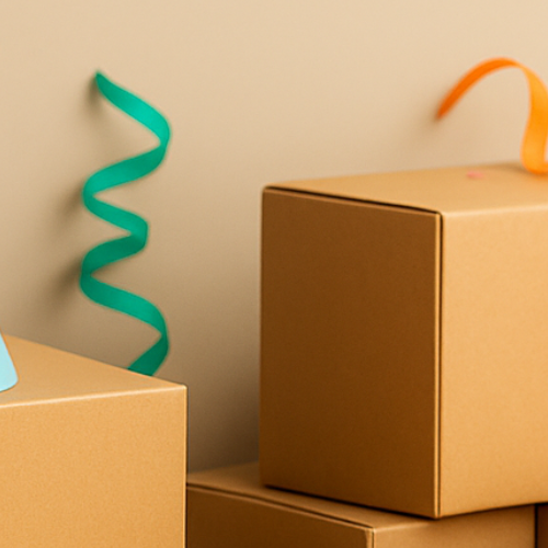 % Feiere mit uns den Tag des Kartons %