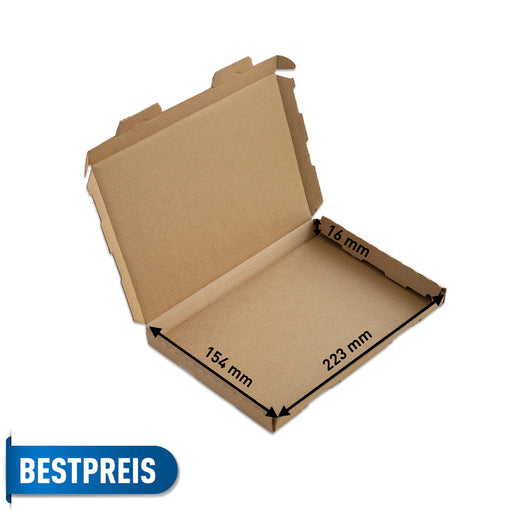 02 - Großbriefkarton (braun) - Gefaltet offen (Innemaße)