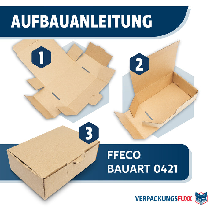 Maxibriefkarton MINI 145 x 100 x 50 mm braun von VERPACKUNGSFUXX