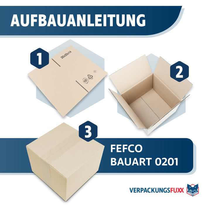 Karton 208 x 205 x 150 mm von VERPACKUNGSFUXX (1-wellig)