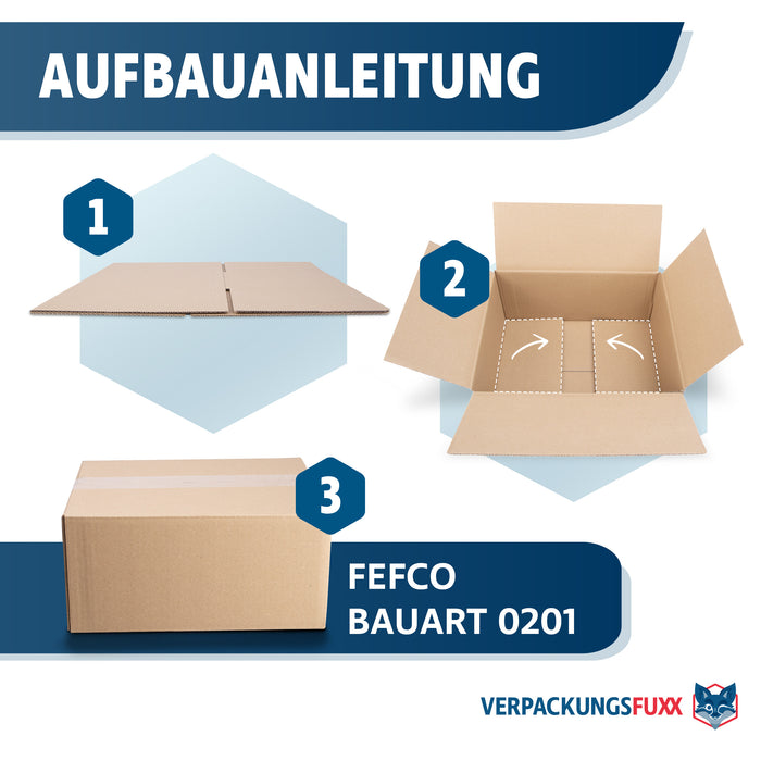 Faltkarton 580 x 280 x 150 mm, 1-wellig, braun, Versandkarton