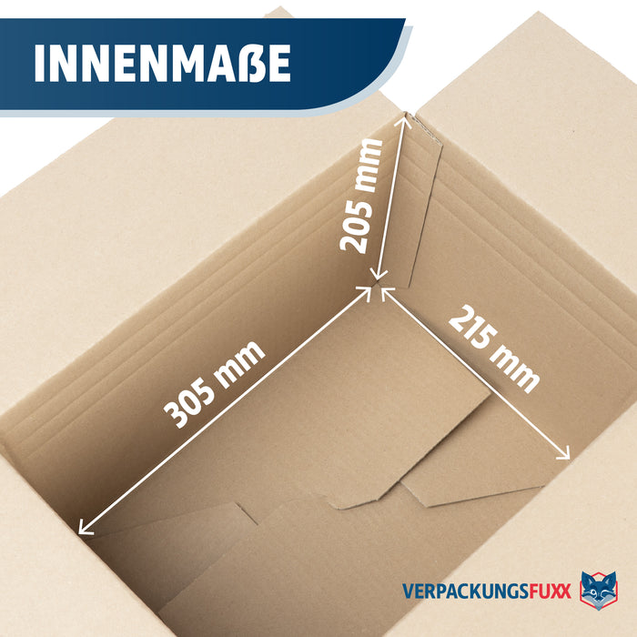 Automatikboden Karton 311 x 221 x 219 mm mit Höhenrillung