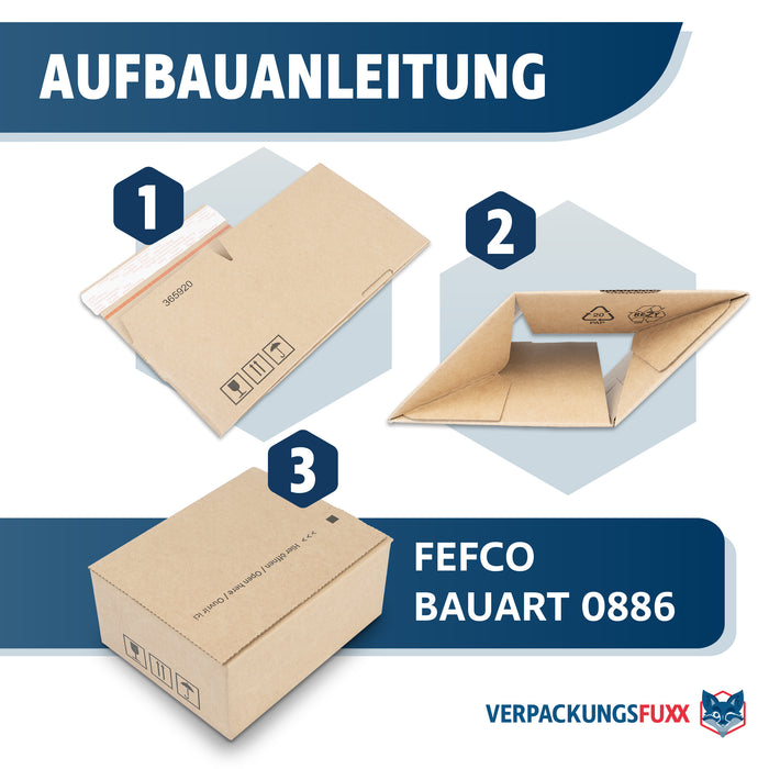 Automatikboden Karton 170 x 135 x 80 mm mit SK-Verschluss Kleinpaket