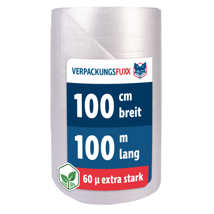 Luftpolsterfolie 100 cm x 100 m, 2-schichtig, 60µ