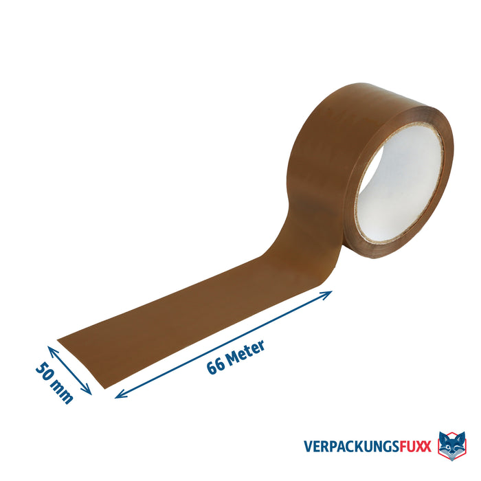 Packband 66 m x 50 mm braun Klebeband von VERPACKUNGSFUXX