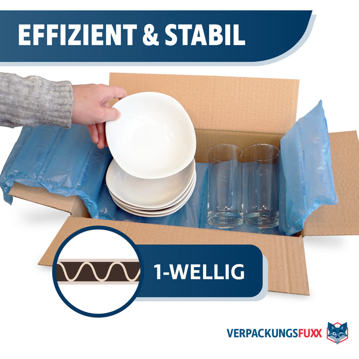 Faltkarton 350 x 200 x 100 mm, 1-wellig, braun, Versandkarton