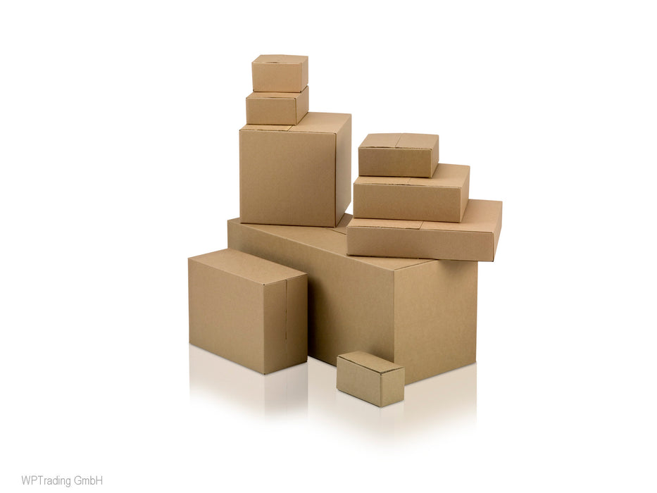 Wellpapp-Faltkartons 1-wellig, braun, 185x125x85 mm