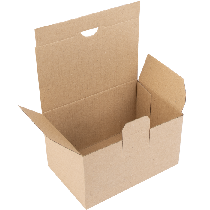 Versandkarton 150x100x90 mm, braun, 1-wellig, mit Automatikboden