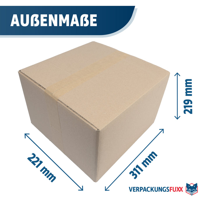 Automatikboden Karton 311 x 221 x 219 mm mit Höhenrillung