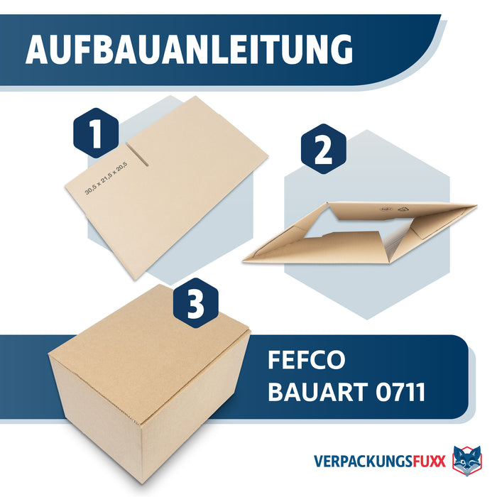 Automatikboden Karton 311 x 221 x 219 mm mit Höhenrillung