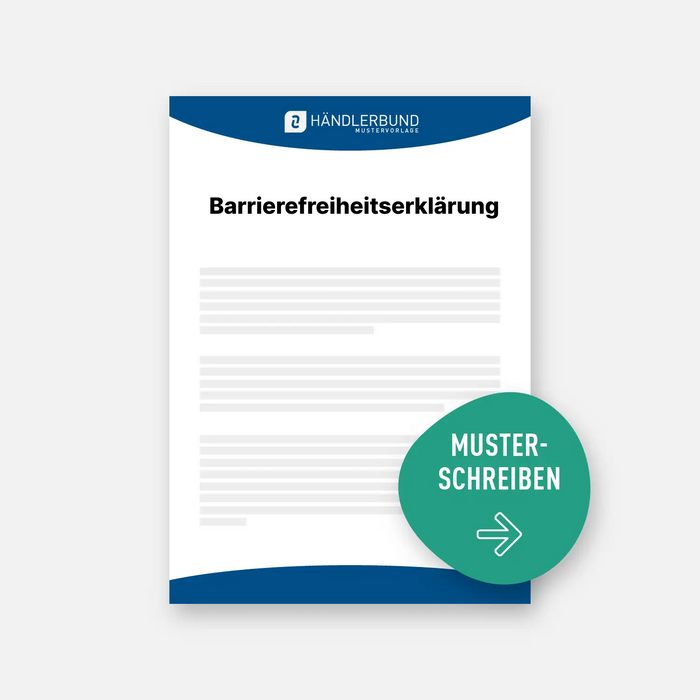 Barrierefreiheitserklärung für Online-Shops