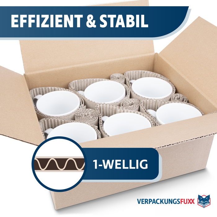 Faltkarton 290x230x140mm, 1-wellig, braun, Versandkarton