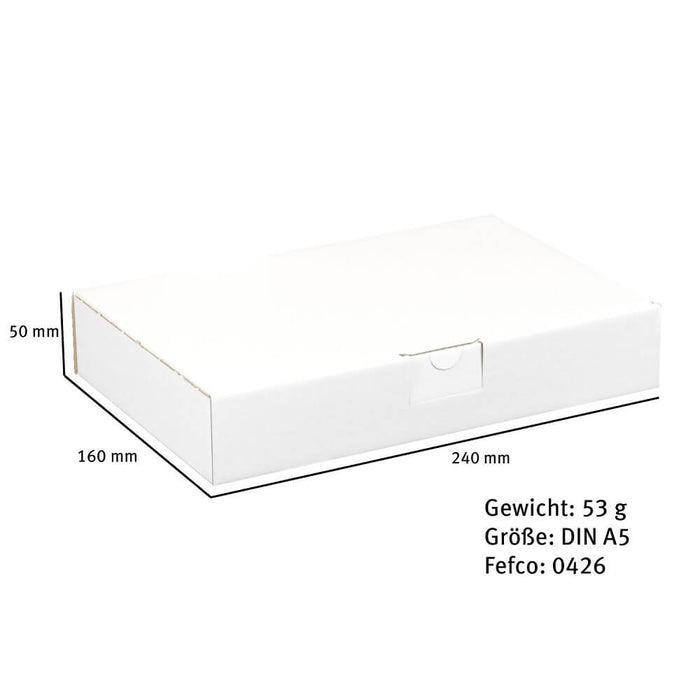 Maxibriefkarton von SmileyPack 240 x 160 x 45 mm weiß