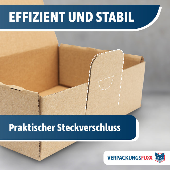 Maxibriefkarton MINI 145 x 100 x 50 mm braun von VERPACKUNGSFUXX