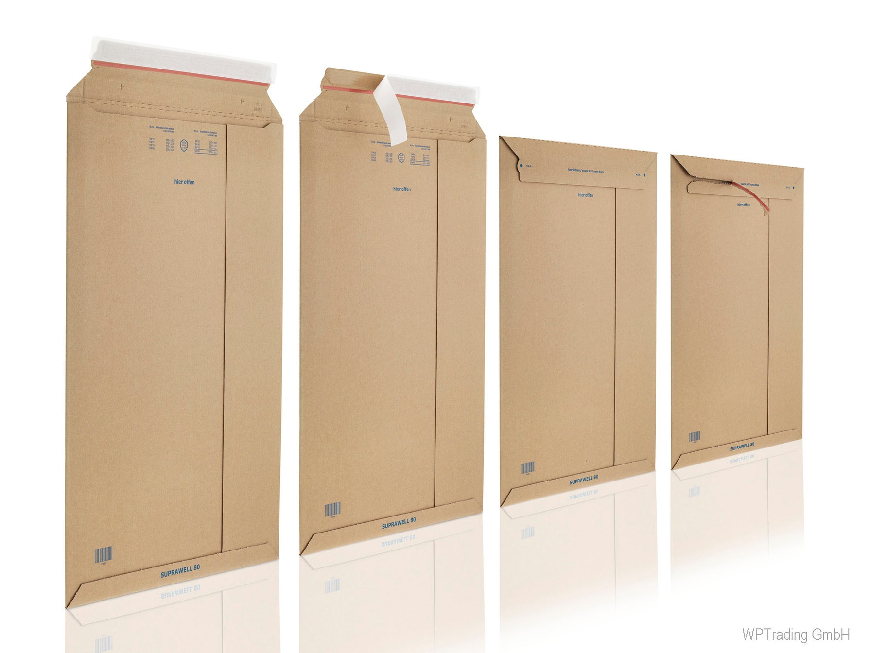 120 Kalender-Versandtaschen aus Wellpappe DIN B1+ 1070 x 750 x 62 mm Karton